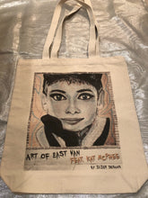 Load image into Gallery viewer, Audrey Hepburn Canvas Tote Bag