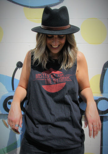 Mister, We Are the Weirdos Cut Off Tee with Vintage Red Logo