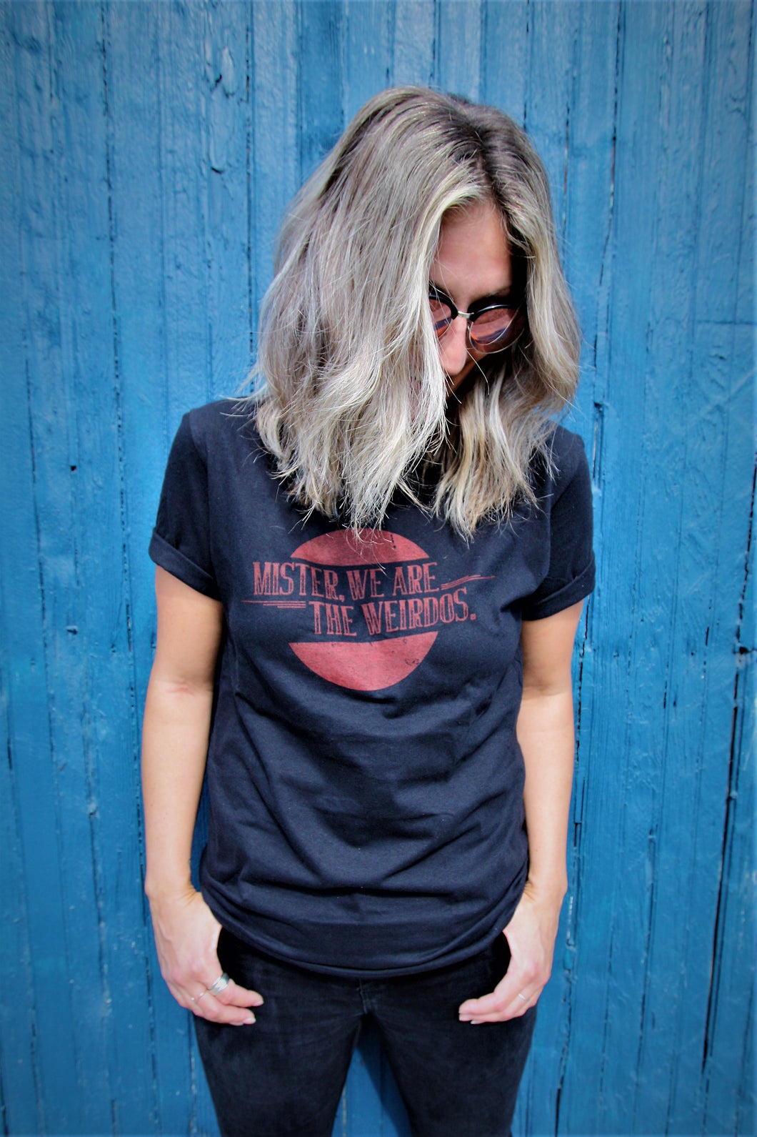 Mister, We Are the Weirdos Tee with Vintage Red Logo